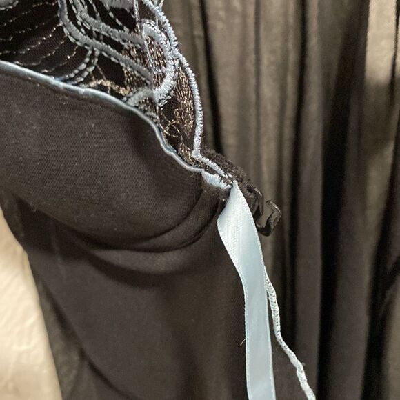 Cacique black and light blue open front lingerie top size 18/20 - Picture 5 of 7